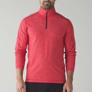 Lululemon Red Metal Vent Tech Half Zip 2.0 Sweatshirt Sz L